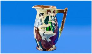 Burleigh Ware Jug, stamped to base, `The Runaway Marriage, A Romantic Couple Being Married by the