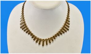 Ladies 9ct Gold `Panther` Egyptian Style Necklace. Fully Hallmarked. 19 grams.