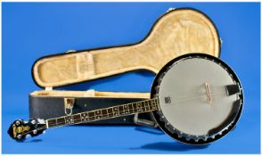 Samick -`` Artist Series Edition ``4 String Banjo in Hard Case.