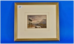 William Leighton Leitgh, R.I. 1804-1883. Scottish Loch Scene, watercolour, unsigned but label