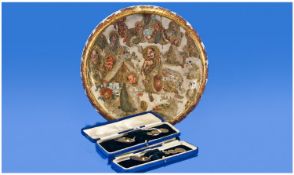 Satsuma Bowl, Decorated With Figures And Dragons, Diameter 9½ Heavily Damaged Sold A/F. Together