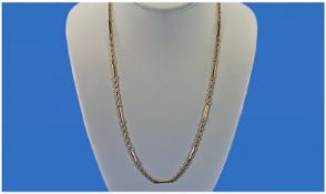 9ct Gold Necklace Bar & Curb Design. 22`` in length. Fully Hallmarked.