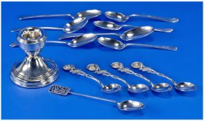 A Collection Of Silver Tea Spoons, 12 In Total. Including a good set of four 19th century Polish