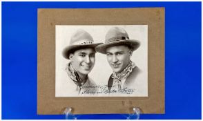 Rare Signed Ink Photograph by Harry and Burton Lester. 1926