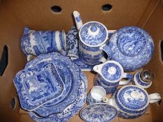 Collection of Various Blue and White, some early 20th century and modern Spode Italian design, etc.