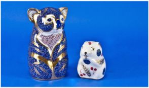 Royal Crown Derby Paperweight - Koala Bear Together With A Derby Harvest Mouse.