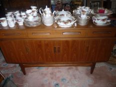 G Plan Teak Sideboard, fitted with three drawers over four doors below, 33 inches high, 60 wide and