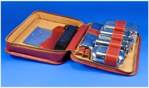 A Gents 1950`s 9 Piece Vanity Set with a leatherette zipped case.