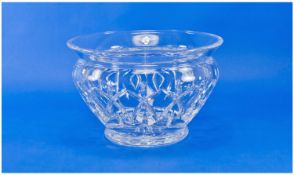 Waterford Fine Cut Crystal Fruit Bowl ``Marquis`` Design. Mint condition. 6.5 inches high and 10