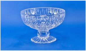 Stuart Cut Crystal Footed Bowl. Mint condition. 5.5 inches high and 8 inches diameter.