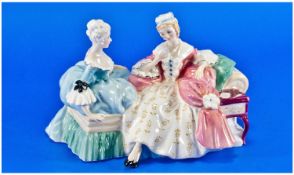 Royal Doulton Figure Group `The Love Letter` Style One. HN 2149. Designer M. Davies. Issued 1958-