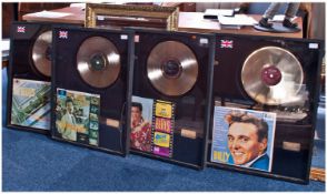 Four Framed Montages, of Elvis Presley, Cliff Richard, Billy Fury and The Beatles, each containing