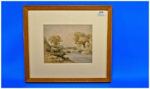 Circle of Julius Caesar Ibbotson. Early Nineteenth Century Watercolour of a River Scene with