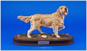 Royal Doulton Dog Figure ``The Retriever``, on ceramic plinth, DA112. Designer G. Tongue. Issued