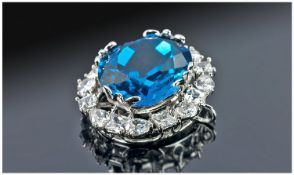 Hope Diamond Replica Pendant, an accurate, slightly larger, copy of the famous 45.53 carat blue