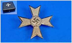 German War Merit Cross First Class in Case of Issue. Pin stamped with No.4.