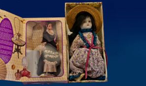 Two Collectable Dolls including Victorian Lady Barbie and Robbie by Cathedral Fine Arts