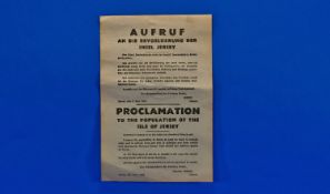 Proclamation: From German occupiers to people of Jersey, C.I.