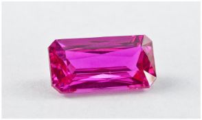 Loose Gemstone, An Emerald Cut Pink Topaz, Approx 9ct Total Weight.