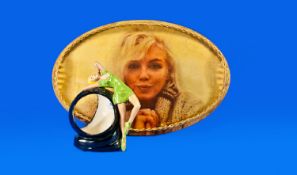 Marilyn Monroe Memorabilia comprising Burbank vase and tray with photo of Marilyn to front panel. c