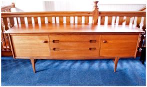 Late 20th Century Large Teak Sideboard, with inset handles, stamped Younger, removable shelf to