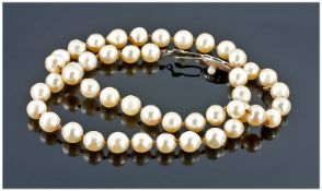 Strand Of Cultured Pearls, Length 16 Inches, Diameter 7.5mm