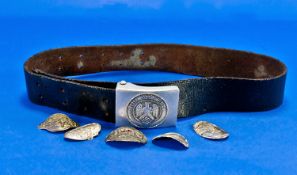 German WW2 Hitler Youth Belt And Buckle, The Buckle Made Of Aluminium And Marked RZM  M4/38.