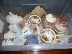 Royal Albert Old Country Roses Dinner And Tea Service, Comprising 12 Cups & Saucers, 12 Cereal