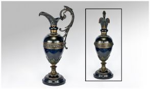 In the Style of Ferdinand Barbedienne Paris, Fine Bronze and Polished Black Marble Classical Shaped