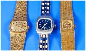 Three Manual Wind Ladies Wristwatches, Sandoz, Accurist & Bulova.