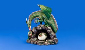 Fantasy Dragon Collection Figure `Avigadere and the Cavern`. Certifcate of authenticity and
