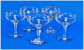 Five Babysham Drinking Glasses, mid to late 20th century.