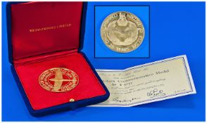 Battle Of Britain 25th Anniversary 18ct Gold Large Commemorative Medal. Date 1965. 1.125 ozs. Fully