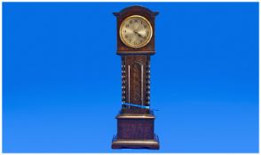 Edwardian Miniature Oak Cased Longcase Clock. Circa 1910. Working order and excellent condition.