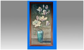 Tretchikoff Signed Print, entitled `Pink Magnolia`, signed to lower left, framed, measuring 37½