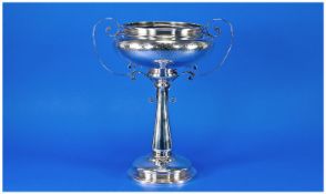 Art Nouveau Two Handle Silver Trophy Cup, Blackpool and the Fylde horticultural society challenge