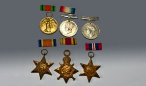 World War II Medals (4) in total. Comprises The Africa Star, The Atlantic Star, 1939-1945 Defence