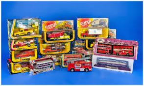 Collection of model cars, all boxed. Comprising 11 Corgi; Mazda motorway maintenance truck, a
