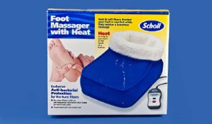 Scholl Foot Massager with Heat, in original box, untested.