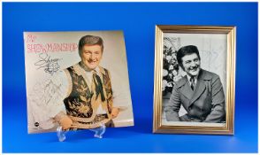 Liberace Signed And Framed Black And White Photo. 13`` x 10``. Plus a signed album titled `Mr