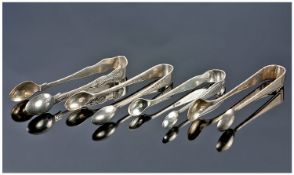 Four Pairs of Silver Sugar Tongs, three hallmarked for Sheffield for the years 1915, 1923 and 1924