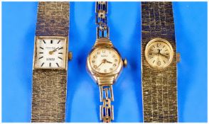 Three Manual Wind Ladies Wristwatches, Cudax, Oris & Montine.