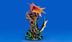Fantasy Dragon Collection Figure `Kamida and Dragidor Crystal Keepers`. Certifcate of authenticity
