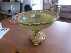 Onyx and Gilt Table Centre Piece.