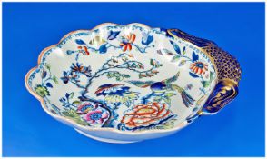 High Quality Davenport Ironstone Dish In The Chinese Style, `Flying Bird` pattern, colour number 6.