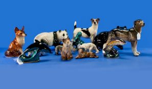 Collection of (14) Pottery Animal Figures including Melba Ware, Poole etc. Various animals