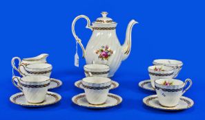 Mid 20th Century 15 Piece Part Tea Set, stamped to base `Sorrento`, depiciting floral posies.