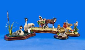 Border Fine Arts Figure Groups, 1. Limited edition 254/1750. Figure group of horse drawn cart with