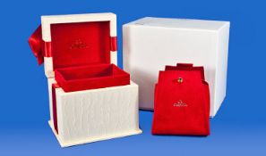 Omega Box And Packaging, In Cream With Red Interior.