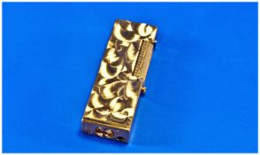 A Gold Plated Lighter. ``Sylvia Lift - Flame 280``. With original box.